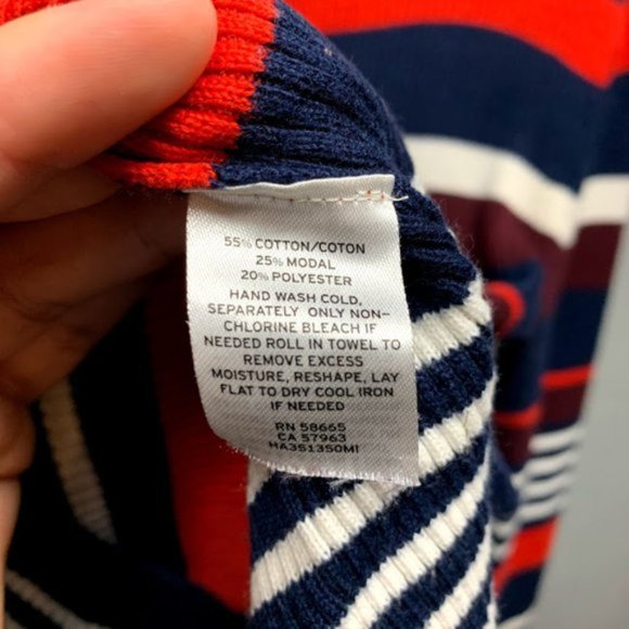 Halogen Red Stripe Pullover Sweater - size XS - Picture 5 of 6